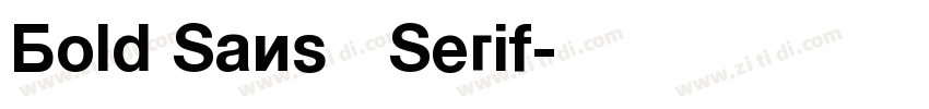 Bold Sans   Serif字体转换